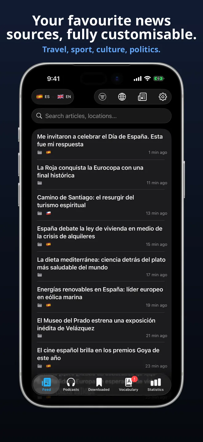 300+ curated feeds across 19 languages