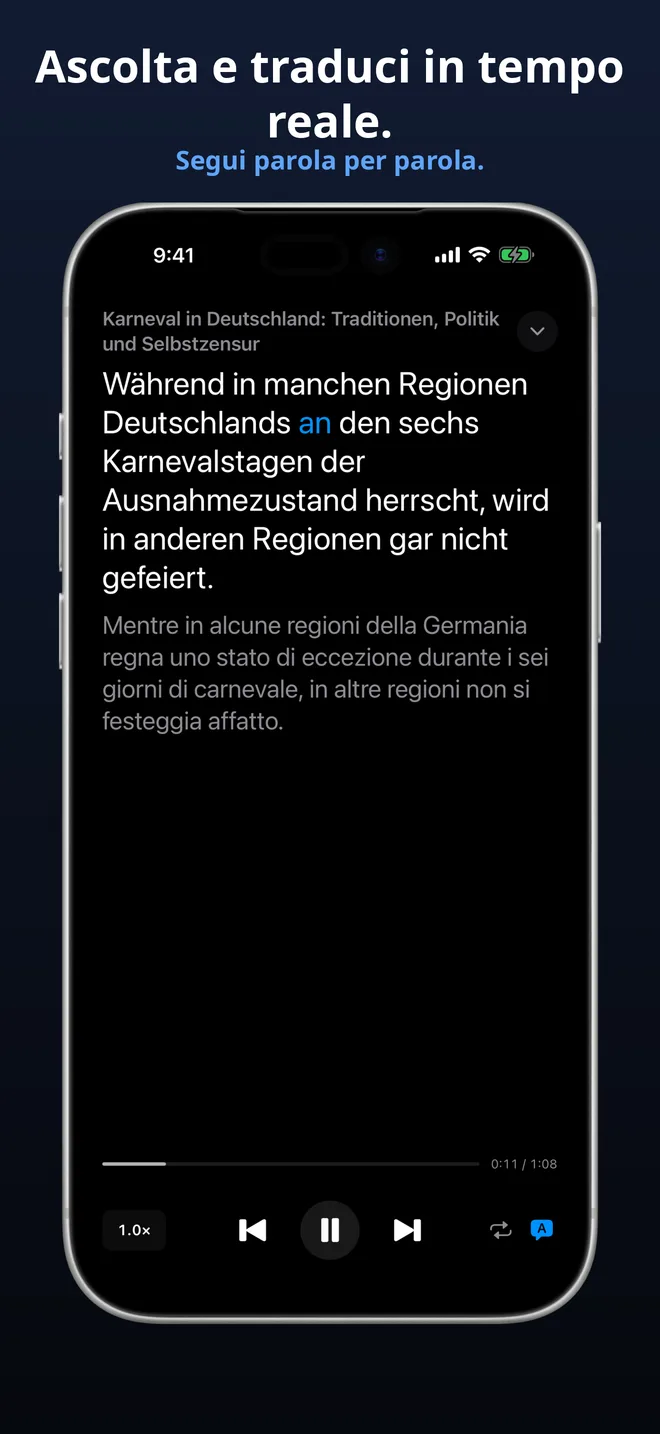 Ascolta l'audio reale del podcast mentre leggi