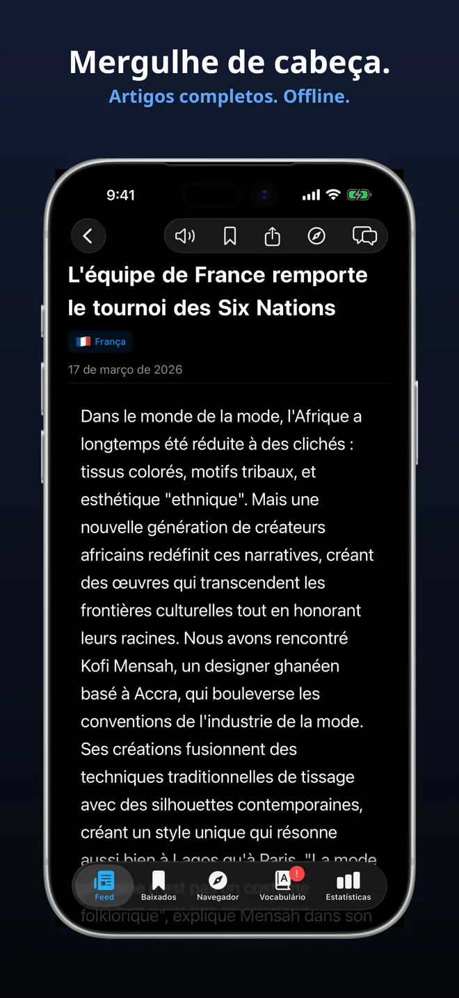 Artigos completos, totalmente offline