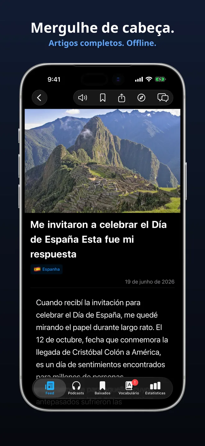 Artigos completos, totalmente offline