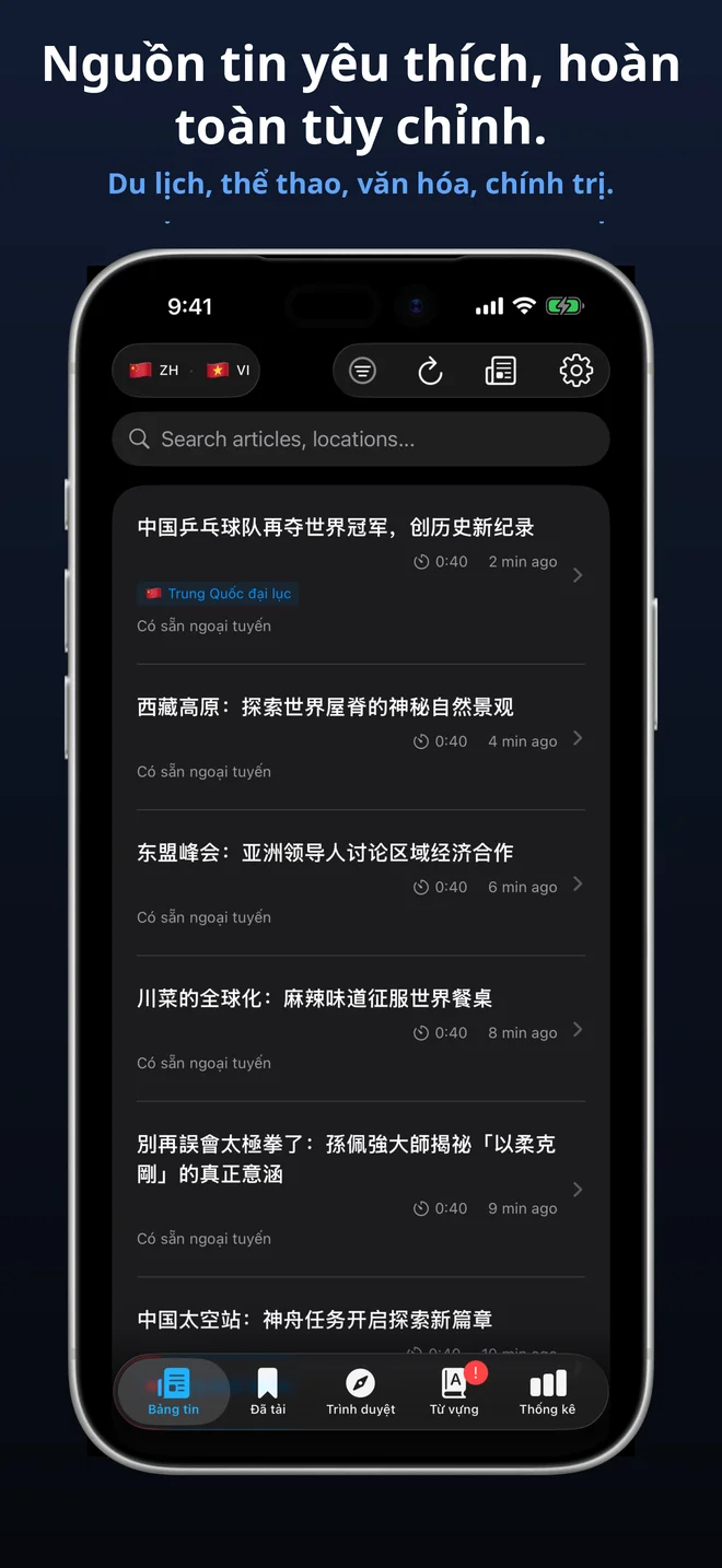 Hơn 300 nguồn được tuyển chọn trong 19 ngôn ngữ